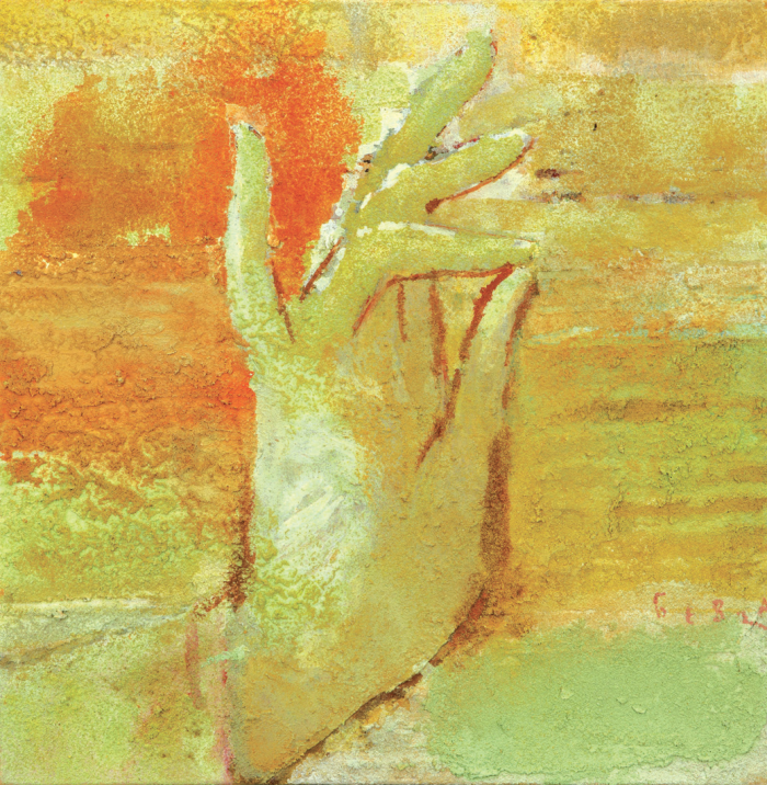 Finger / from the series "Images slow it or happiness" / 2007 / oil on canvas / 35х35 