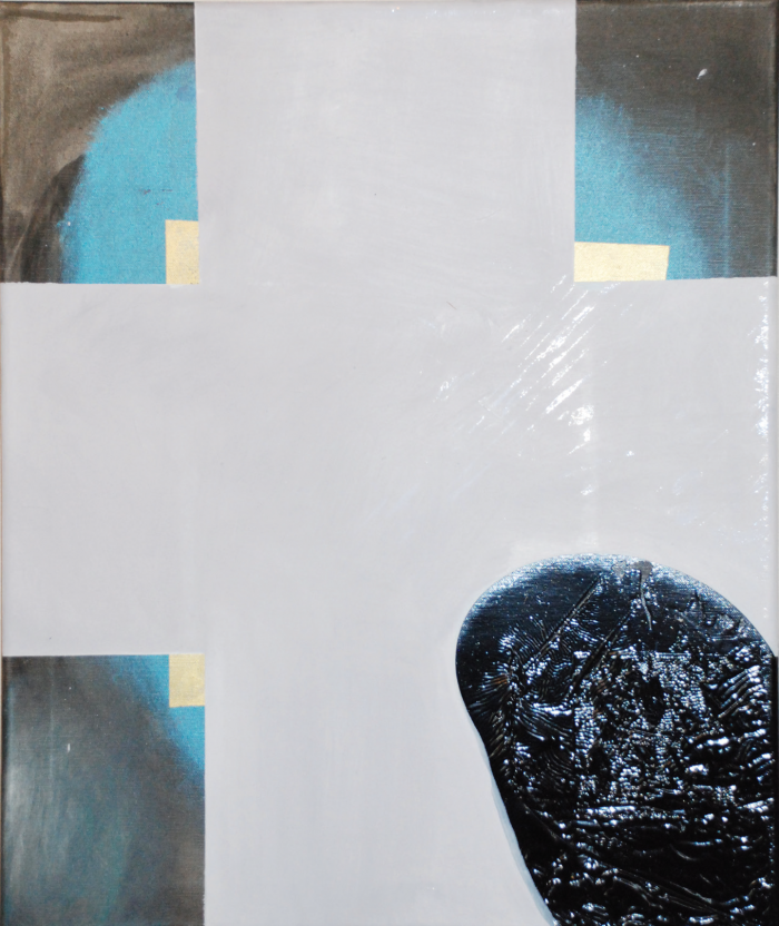 White cross / 2012 / oil on canvas, acrylic, enamel / 60х50